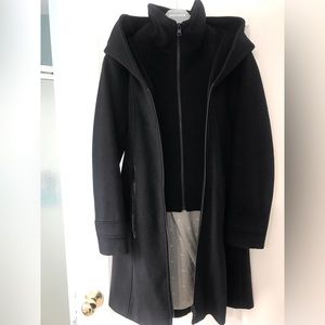 SOIA & KYO Black Wool Winter Coat